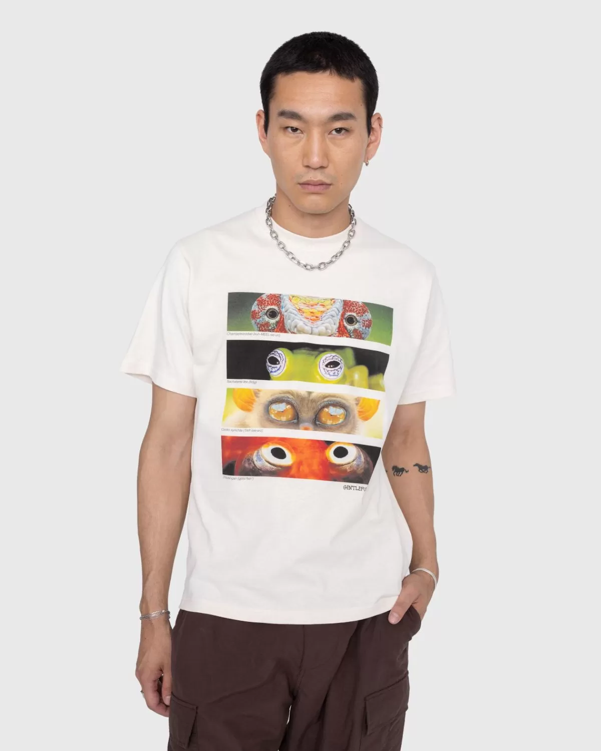 Gentle Fullness Zachte Volheid Gerecycled Katoen Animal Eyes T-Shirt Beige Cheap